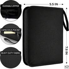 Kit de costura, kit de costura y reparación artesanal DIY con 97 herramientas esenciales en una caja con cremallera. Incluye dedal, hilo, agujas y accesorios completos de costura a mano para reparaciones en casa o de viaje. Color negro. - Primavera - Ver 6