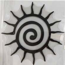 1pc Large Boho Style Acrylic Sun Wall Art - Horizontal, Beach Decor - Multicolor - View 9