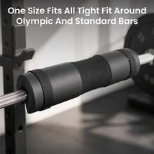 Barbell Support Pad With Extra Thick Foam, Versatile Accessory For Strength Training Exercises - Black - View 6