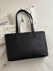 New Luxury Style High-End Pattern Versatile Women's Shoulder Tote Bag - Black - View 7