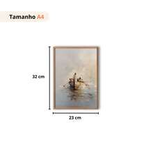 Decorative Christian Picture With Frame: Jesus In The Boat With The Disciples - Modern Christian Art - Unitary Framework - View 4