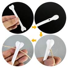 1-12pcs Halloween Horror Hand Foot Dead Mouse Props Cosplay Wild Man Bone Decor Performance Party Plastic Prehistoric Caveman Bone Halloween Garden Bar Haunted House Decoration - Multicolor - View 8