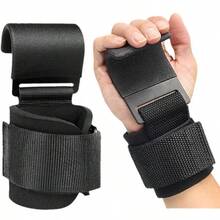 2pcs/Set Fitness Squat Weightlifting Pull-Up Wrist Hooks Horizontal Bar Sports Equipment, Used To Reduce Strength Training, Not Hand Grip Hooks Gym Accessories - Black - View 7
