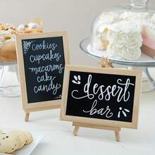 2pcs, 13*18 Creative Blackboard, Wooden Stand, Small Easel, Market Stall Menu Advertising Board, Mini Decorative Blackboard - Multicolor - View 1