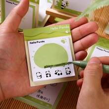 1pc Cute Cartoon Panda Pattern Sticky Notes, Writable Self-Adhesive Mini Notepad, Portable Memo Paper Suitable For School, Office, Home, DIY Scrapbook Diary To-Do List Page Marking, Cute Gift For Panda Lovers And Students - one-size - View 4