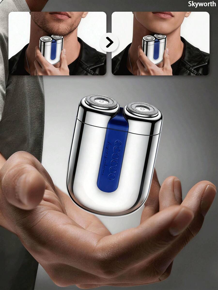 SKYWORTH 電動刮鬍刀 大容量電池 IPX7 防水 乾濕兩用 生日與畢業禮物首選 男士專業電動刮鬍刀 剃鬚刀