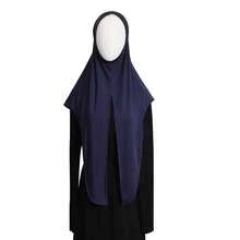 Breathable Daily Wear Convenient Elastic Tie-Up Split Modest Hijab Muslim Headscarf, Instant Hijab - Multicolor - View 14