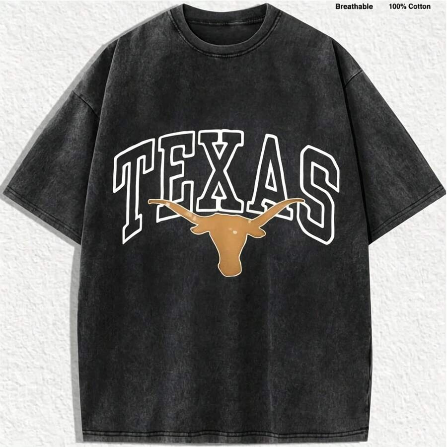 Dam-T-shirts - Vattentvättad svart - Visa 1