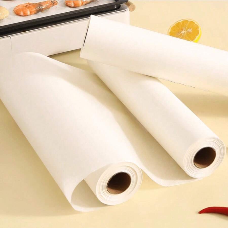 1 Roll Heavy Duty Non-Stick Parchment Paper, 10/20/50/Meters For Baking, Grilling, Air Fryer And Steaming - Silicone Oil Resistant Baking Sheet For Chicken, Fish, Vegetables, Etc. - Perfect For Holiday And Everyday Kitchen Use - Multicolor - View 1
