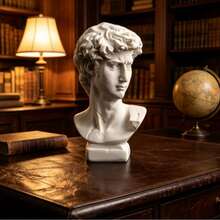 1PC Estátua Nórdica da Harpa de Vénus, Escultura da Mitologia Grega, Figura de Arte em Resina, Busto de David e Apolo, Decoração para Casa, Sala de Estar e Secretária, Modelo de Esboço, Presente - Multicolorido - Ver 3