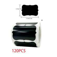 300/120 Stück schwarze PVC-Etiketten, handbeschriftbar, abnehmbare Kreidetafelaufkleber mit abwischbarem Stift, wasserfeste Kreidetafeletiketten – abnehmbar, wiederverwendbar, wasserfest und rückstandsfrei. Ideal für die Organisation und Beschriftung in der Küche. - mehrfarbig - Übersicht 11