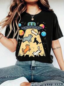 Women T-Shirts - Black - View 1