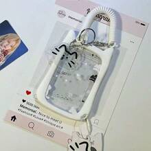 Móc khóa giá đỡ thẻ ảnh silicone acrylic dày chống rơi cho mèo, bao bảo vệ thẻ sinh viên, thẻ campus, đồ dùng học tập quay lại trường - Màu sắc - Xem 1
