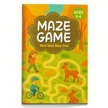 Libro de Desafío de Laberinto para Entrenamiento de Concentración, Juego de Rompecabezas de Seguimiento de Caminos Divertido para Mejorar las Habilidades de Planificación y Pensamiento Lógico, Perfecto para Aliviar el Estrés y Refrescar la Mente, Adecuado para Usar en Cualquier Entorno Tranquilo - Libro de laberintos - Ver 15