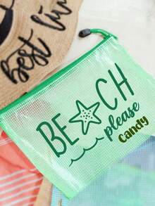 Bolsa pequeña con cremallera personalizada con letra | Bolsa de separación húmedo/seco personalizada, adecuada para mascarillas, piscina, playa, lago, barco, viajes, artículos de tocador, bolsa de piscina con estampado de coco en inglés con letra de sombra grande, bolsa de dama de honor para boda, bolsa de protector solar personalizada para despedida de soltera, bolsa de almacenamiento de protector solar, favor de fiesta, decorativa de alta calidad, moda, linda, colorida, exquisita personalizada, personalizada, única, regalo ideal para ella, - Multicolor - Ver 6