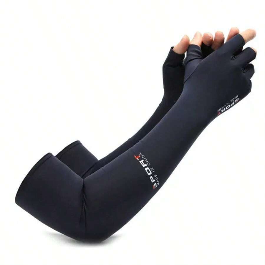 1 Pair Protective Arm Sleeves, Suitable For Daily Wear, Lightweight Breathable Elastic, Applicable For Daily Use, Sports, Cycling, Running, Summer Outdoor, UV Protection Beach Essential - Ice Silk Sleeves - View 1