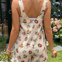 Lyckli Peto informal de verano con estampado floral y bolsillos para mujeres embarazadas - Marrón - Ver 4
