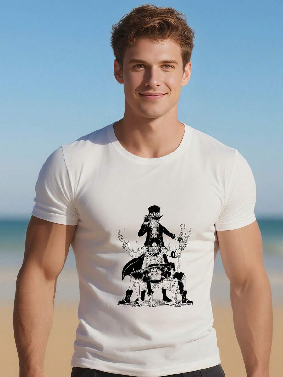 Men'S Dark Fantasy Mysterious Monarch Throne Print T-Shirt, 2D Print Tee  Fun Graphic Short Sleeves  Available In Classic Black, White, Navy, And Gray  Bre - 風格 - 查看 1