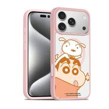 Miniso Crayon Shin-Chan Cartoon Cute MagSafe Magnetic Charging Protective Case Compatible With IPhone 17 Pro Max/18 Pro/18 Pro Max/17 Pro/17 Air/16 Pro/15/16 Plus/14/13/15 Pro Max/12 Pro Japanese Anime Style For Apple - Pink - View 4