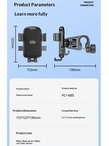 New Bicycle Phone Holder, Shockproof Bicycle Navigation Phone Mount For Delivery Riders - Multicolor - View 5