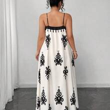 Women Long Dresses - Apricot - View 3