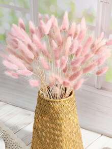 Artificial Reed Grass Decor, 17 Inch Reed Flower Decoration, Bulk Tall Artificial Reed Grass, Rabbit Tail Artificial Plant Bohemian Wedding Decor - Coral Pink - View 12