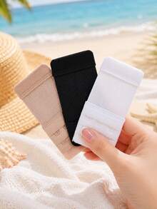 3pcs Women Elastic Bra Extender Set, Black White Nude Adjustable Hook & Eye Bra Band Extension For Summer Outfits - Multicolor - View 9