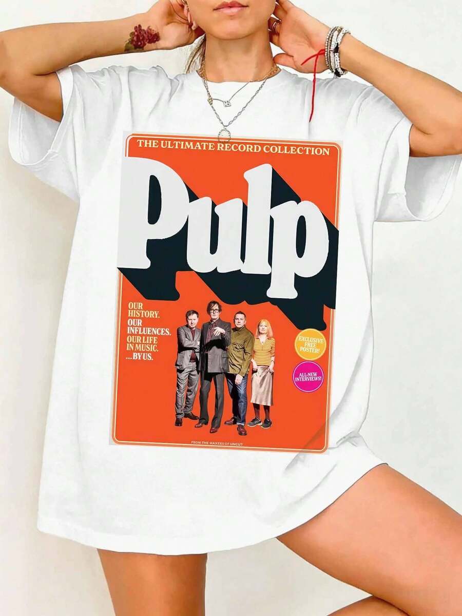 Ulp Band The Ultimate Record Collection Magazine Cover Tee - 白色 - 查看 1