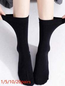 4 pares de calcetines cómodos con volantes y lunares lindos para mujer - Multicolor - Ver 4