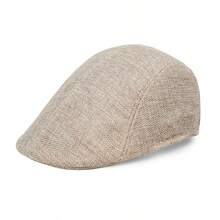 1/2pcs Men's Solid Color Adjustable Beret Hat, Fashion Outdoor Casual Cap, Suitable For Spring/Summer Street, Business, Gatherings British Vintage Style Newsboy Cap For Men - Multicolor - View 6