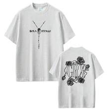 Lola Indigo GRX Tour 2026 Double Sided Printed T Shirt For Men Women Fashion O-Neck T-Shirts Casual Oversized Cotton Tee Shirt - 白色 - 查看 6