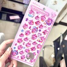 Pegatinas de Sello en Gota 3D con Expresión de Dibujos Animados Divertidos, Calcomanías de Textura de Cristal Colorido para Diario, Decoración DIY de Papelería, Pegatinas de Recompensa de Marca Diaria - Multicolor - Ver 10