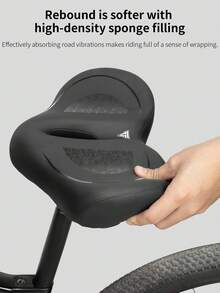 TOSUOD Bicycle Seat - Ergonomic Bicycle Saddle With Shock-Absorbing Padding, Anti-Slip Surface And Thickened Cushioning, Suitable For Long-Distance Riding - Compatible With Road Bikes, Mountain Bikes And Hybrid Bicycles - Fits Rear Rack/Mounting Bracket - Ideal Choice For Male And Female Cyclists, Bicycle Seat, Comfortable Riding Gear, High-Quality Padding, Suitable For Long-Distance Riding, Thickened Comfort, Reinforced Stitching, Adult Cyclists - Multicolor - View 3