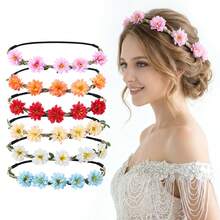 Bộ 12 chiếc băng đô co giãn phong cách Boho họa tiết hoa, hoa hướng dương và hoa cúc, thích hợp cho Lễ Tạ ơn, Giáng sinh, Năm mới, Mùa xuân và Lễ Phục sinh, hoàn hảo cho bãi biển, đám cưới, lễ hội, tiệc tùng, kỳ nghỉ và chụp ảnh, phụ kiện. - Nhiều màu - Xem 10