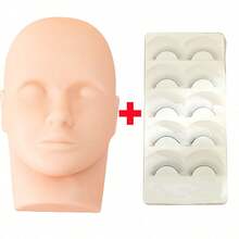 1pc Silicone Eyelash Extension Practice Head Model, Essential Tool For Beginners And Advanced Technicians, More Efficient And Realistic Practice. Skin-Like Touch, Realistic Eye Contour And Socket Lines, Accurately Simulates Real Eyelash Extension Angles - Multicolor - View 8