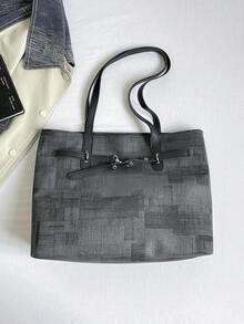 Large Capacity Women's Tote Bag, New Minimalist Commuter Shoulder Handbag - Multicolor - View 9