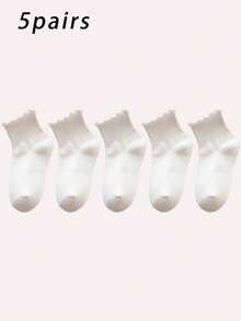 Bộ 2/4/5 đôi tất cotton nữ nhiều màu, dài đến bắp chân, có viền bèo nhún, thích hợp cho cặp đôi và gia đình, độ co giãn cao, kháng khuẩn, khử mùi, mềm mại và thoải mái, phù hợp cho mọi mùa, chất liệu vải dệt thoáng khí, thiết kế tối giản, lý tưởng cho gia đình, đi làm, dự tiệc, kỳ nghỉ, quà tặng ngày lễ. - Nhiều màu - Xem 21