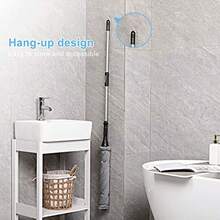 Eyliden Mop con 2 Cabezales Reutilizables fregona giratoria fácil de escurrir con Mango de 57 Pulgadas de Largo fregonas húmedas para Limpieza de Pisos Madera Dura Vinilo Azulejos y más Gris - Gris - Ver 8