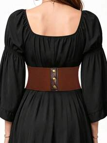 1pc Women's Renaissance Style Brown Fashion Waist Cincher, Suitable For Halloween Costume Party Or Daily Wear - Brown - View 5