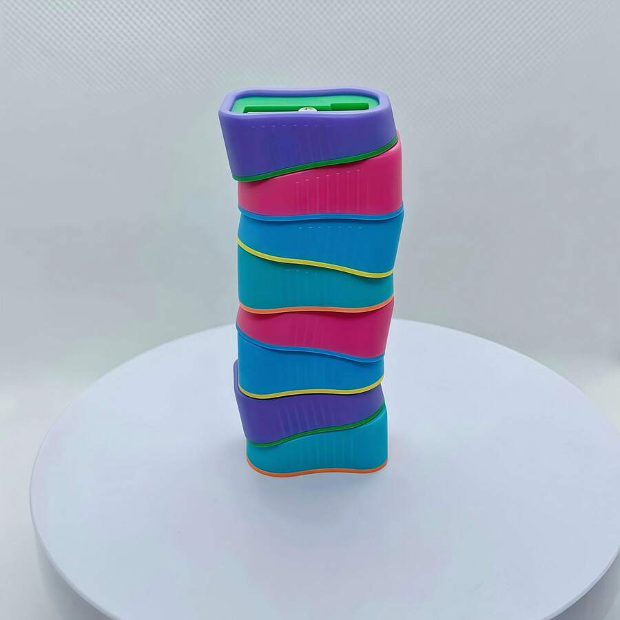 4-Piece Colored Pencil Sharpener Set | Creative Multi-Color Design, Ergonomic, Comfortable Grip | Perfect Companion For Work And Study | Stationery Inspired By Artist's Palette | Gift To Inspire Students | Add A Splash Of Color To Your Desk - A - View 1