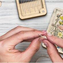 A Spring Floral Theme Needle Holder, Magnetic Needle Case, Portable Sewing Accessory Suitable For HandSewing, Crafts, And Projects,Sewing Essential, Perfect Closure Magnetic Design, Decorative Wooden Box, Sturdy Wooden Box, Universal Gift - Floral - View 4