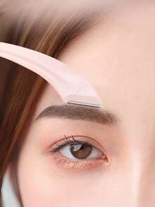 2-In-1 Eyebrow Grooming Set, Eyebrow Scissors With Comb + Curved Eyebrow Razor, Precision Eyebrow Shaping Tool, Gentle Skin-Friendly Eyebrow Care Set, Suitable For Daily Grooming, Pre-Makeup Preparation, Home Use, Travel, Ideal For Beginners, Makeup Enthusiasts And Students - Multicolor - View 5