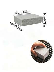 3 Peças Pedra-Pomes Natural Multiuso, Pedra de Limpeza para Churrasqueira, Pode Remover Ferrugem, Bottom de Panelas, Manchas de Churrasqueira e Utensílios de Cozinha, Adequado para Cozinha, Banheiro, Limpeza Doméstica e Jardim Externo. BBQ - Multicolorido - Visão 3
