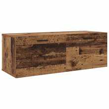 Mobiletto a muro  in legno anticato 100 x 36,5 x 35 cm - Marron - Visualizzare 2