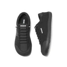 BAREWE Zapatillas con puntera ancha para primavera/otoño, zapatos de entrenamiento, diseño casual duradero, caminata cómoda, adecuado para pies anchos, perfecto para uso diario - Negro - Ver 6