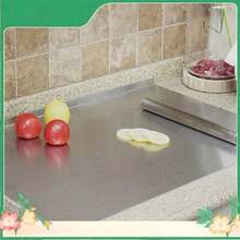 Extra Large Stainless Steel Cutting Board, Multi-Functional Chopping And Baking Board, With Edges For Easy Dishwasher Cleaning, Rust-Proof, Suitable For Commercial And Home Kitchen Countertop Protection - Multicolor - View 7