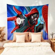 1pcs M Arvel Superhero Series S Pider-Man Theme Tapestry, Superhero Patter Wall Hanging Fabric Poster Cool Comic Art Background Blanket, Modern Home Fashion Decor, For Living Room Bedroom College Dorm Game Room Home Decor Fans Gift - 彩色 - 查看 3