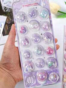 熱門3D膠囊搖搖貼紙，適用於剪貼簿、日誌、手機、平板電腦、兒童獎勵表、教育手工藝用品 - 彩色 - 查看 2