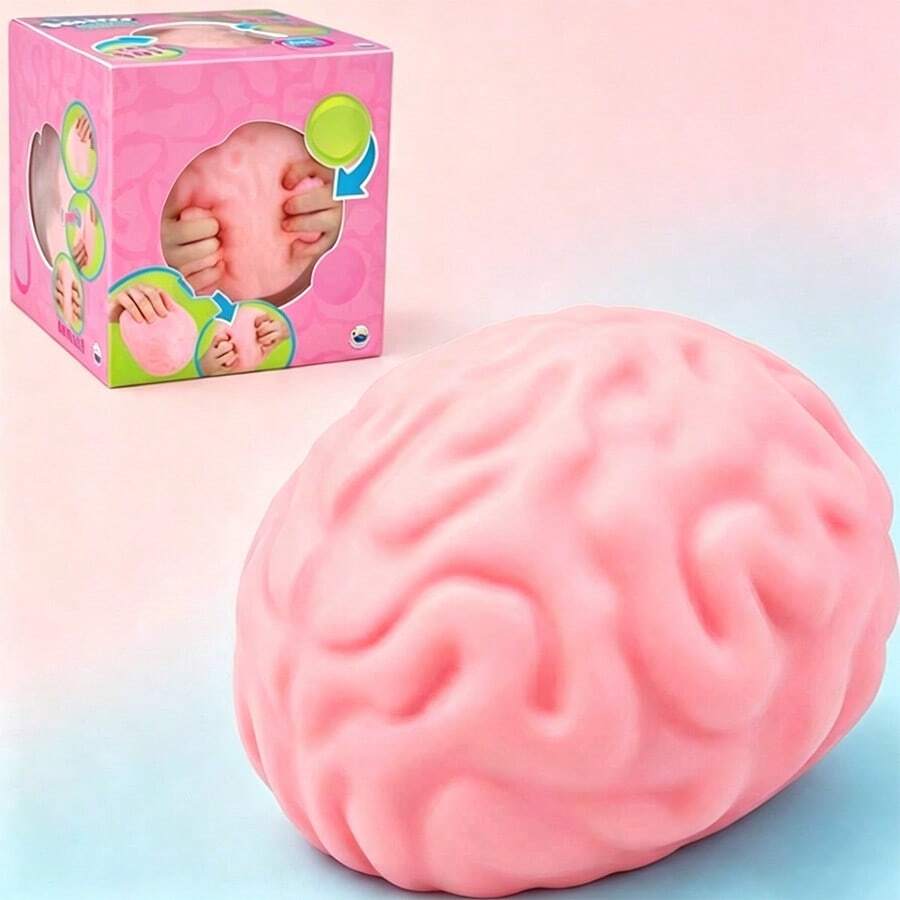 Large Brain-Shaped Stress Relief Sensory Toy, Adult Anxiety Relief Fidget Toy, Party Favor Bag Filler, Classroom Prize And Gag Gift, Perfect Gift