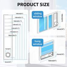 Window Sealing Cloth, (Two Sizes Available: 35.43*9.84 Inches, 63*9.84 Inches), Portable Air Conditioner And Cloth Accessories, Universal Window Sealing Strip For One Or Two Hoses, Suitable For Horizontal & Vertical Sliding Windows - Multicolor - View 13